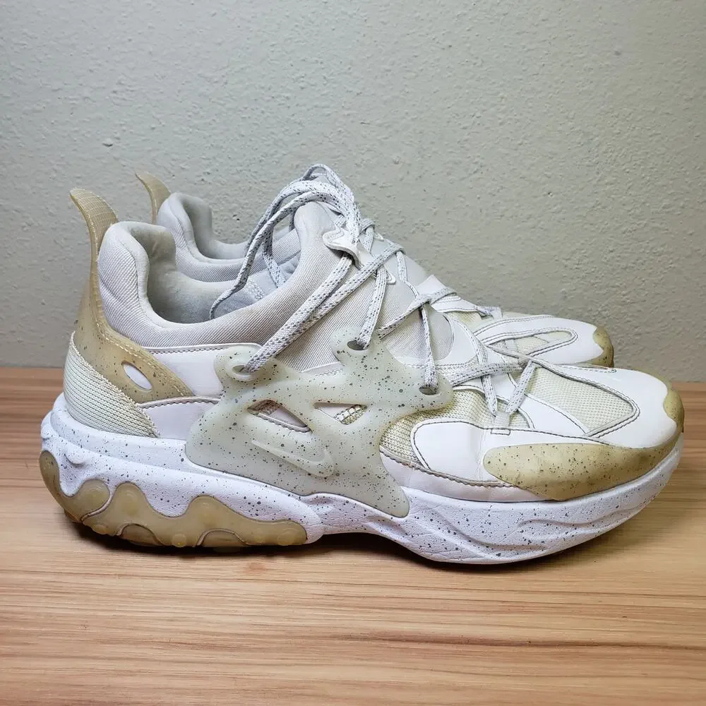 Nike Men's Size 11.5 Undercover‎ React Presto White Cream Sporty Streetwear Gym